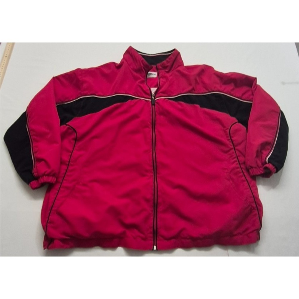 VTG Wilson men Red full zip windbreaker jacket 2XL lined, 90s, retro, Y2K, sport